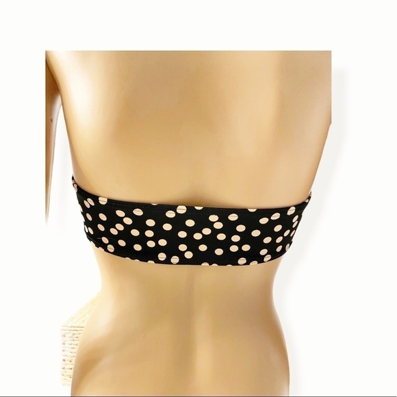 NWOT Topshop Polka Dot Bandeau Bow Front - Picture 3 of 4